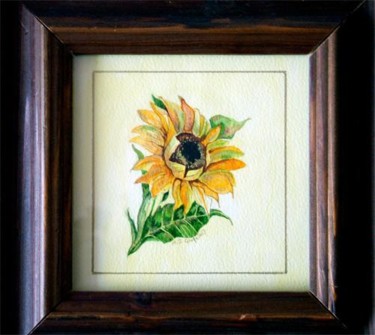 Painting titled "Sun Flower" by Margaret Zita Coughlan, Original Artwork