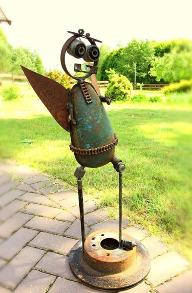 Sculpture titled "Archangel Bonaparte" by Margarita Ado, Original Artwork, Metals