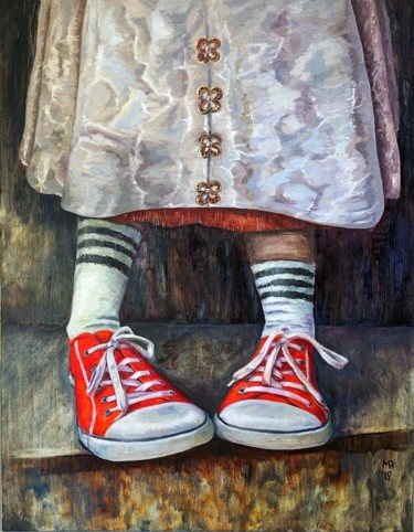 Painting titled "You can't change na…" by Margarita Ado, Original Artwork, Oil