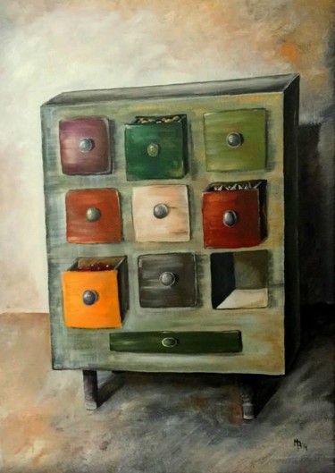 Painting titled "House of secrets" by Margarita Ado, Original Artwork, Acrylic