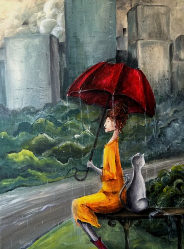 Malerei mit dem Titel "I will wait - 2" von Margarita Ado, Original-Kunstwerk, Acryl
