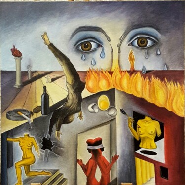 Painting titled "Момент распада" by Margarita Bakhur, Original Artwork, Oil
