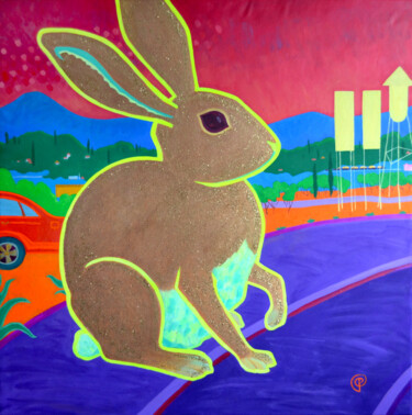 Peinture intitulée "Rabbit" par Margarita Felis, Œuvre d'art originale, Acrylique