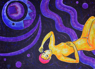 Painting titled "Nude 00012 Transiti…" by Margarita Felis, Original Artwork, Acrylic