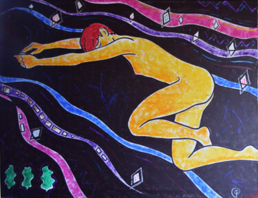Schilderij getiteld "Nude 0001 Transitio…" door Margarita Felis, Origineel Kunstwerk, Acryl