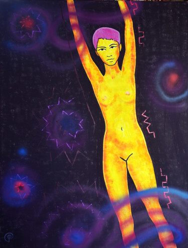 Картина под названием "Nude 0004 Transitio…" - Margarita Felis, Подлинное произведение искусства, Акрил