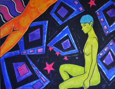 Картина под названием "Nudes 0005 Transiti…" - Margarita Felis, Подлинное произведение искусства, Акрил