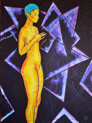 Malerei mit dem Titel "Nude 0007 Transitio…" von Margarita Felis, Original-Kunstwerk, Acryl