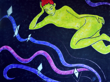 Malerei mit dem Titel "Nude 0008 Transitio…" von Margarita Felis, Original-Kunstwerk, Acryl