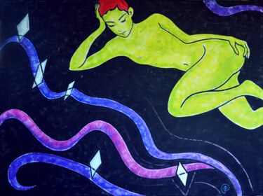 Nude 0008 TransitionZ project Malerei mit dem Titel "Nude 0008 Transitio…" von Margarita Felis, Original-Kunstwerk, Acryl