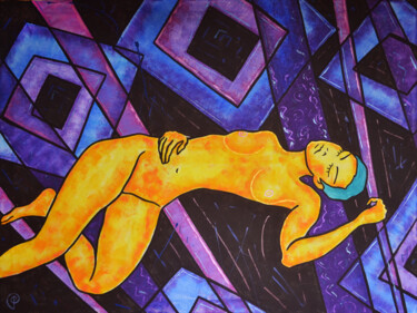 Schilderij getiteld "Nude 00011 Transiti…" door Margarita Felis, Origineel Kunstwerk, Acryl