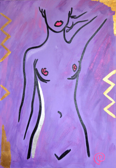 Painting titled "Torso 9" by Margarita Felis, Original Artwork, Acrylic