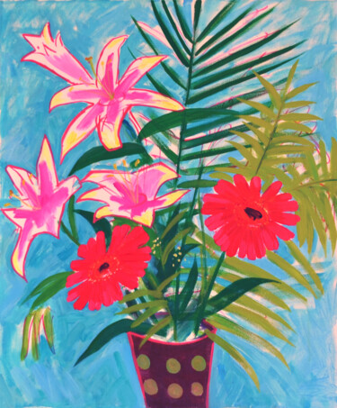 Картина под названием "Bouquet" - Margarita Felis, Подлинное произведение искусства, Акрил