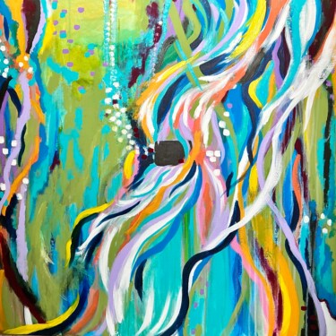 Malerei mit dem Titel "Colourful reef pain…" von Margarita Glambert, Original-Kunstwerk, Acryl