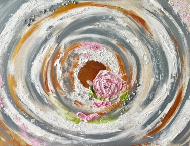 Картина под названием "Merengue Rose in Pa…" - Margarita Glambert, Подлинное произведение искусства, Акрил