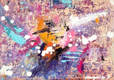 "Sunrise confetti ,a…" başlıklı Tablo Margarita Glambert tarafından, Orijinal sanat, Akrilik Ahşap Sedye çerçevesi üzerine m…