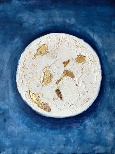 Картина под названием "La Luna" - Margarita Glambert, Подлинное произведение искусства, Акрил Установлен на Деревянная рама…