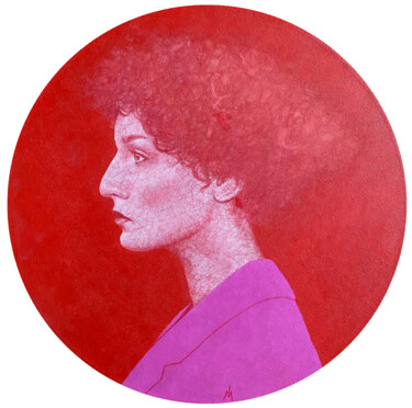 Peinture intitulée "Женщина в розовом ж…" par Margarita Ivanova, Œuvre d'art originale, Acrylique Monté sur Châssis en bois