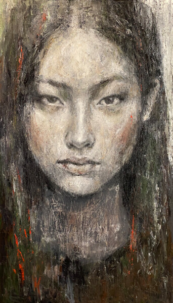 Pintura titulada "BIRCH #31" por Margarita Ivanova, Obra de arte original, Oleo Montado en Bastidor de camilla de madera
