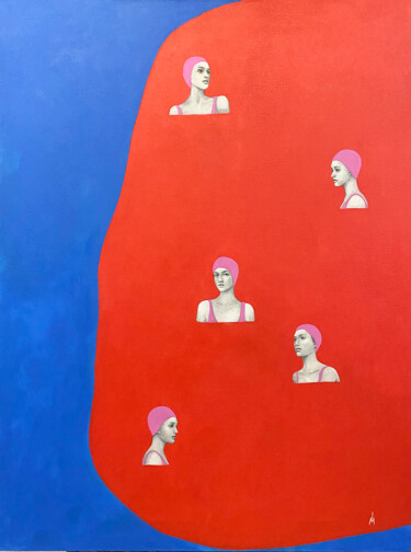 Peinture intitulée "Red sea" par Margarita Ivanova, Œuvre d'art originale, Huile Monté sur Châssis en bois