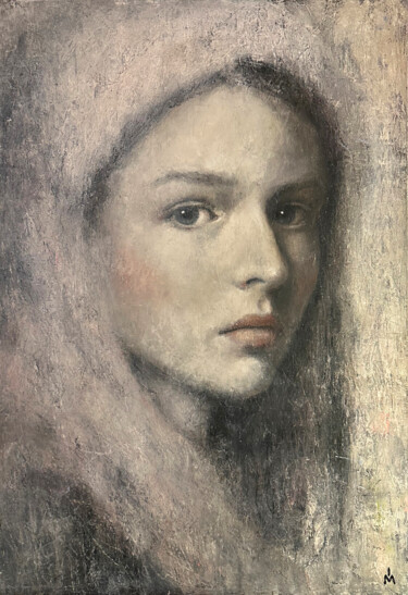 Ζωγραφική με τίτλο "Fog" από Margarita Ivanova, Αυθεντικά έργα τέχνης, Λάδι Τοποθετήθηκε στο Ξύλινο φορείο σκελετό