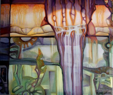 Malerei mit dem Titel "Multi-layered world" von Margarita Malinovskaya, Original-Kunstwerk, Öl