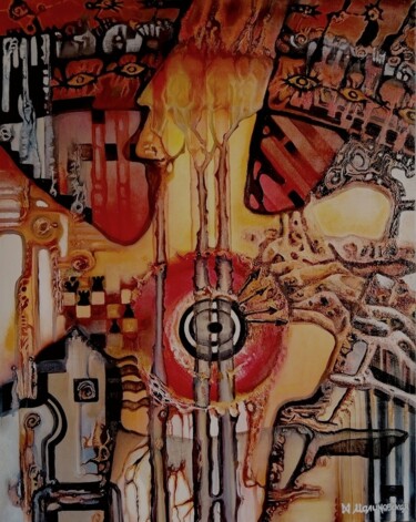 Malerei mit dem Titel "The king is naked" von Margarita Malinovskaya, Original-Kunstwerk, Öl