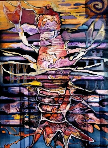Pintura titulada "Cancer emerges from…" por Margarita Malinovskaya, Obra de arte original, Oleo
