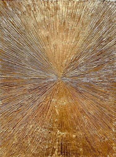 Картина под названием "Золотые лучи" - Маргарита Нарышкина, Подлинное произведение искусства, Акрил Установлен на Деревянная…