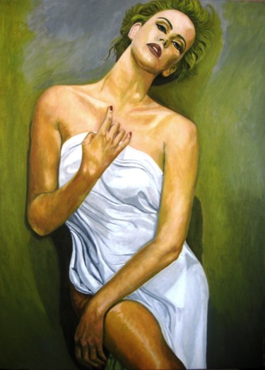 Painting titled "Femininity" by Margarita Schleifer, Original Artwork, Oil