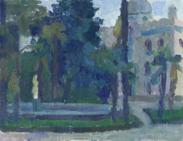Pintura intitulada "The Dulber Palace.…" por Margarita Simonova, Obras de arte originais, Óleo