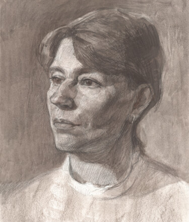 Peinture intitulée "Portrait 2" par Margarita Simonova, Œuvre d'art originale, Crayon