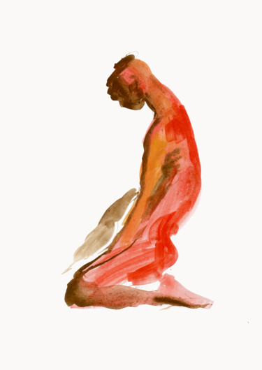 Drawing titled "Dancer 5" by Margarita Simonova, Original Artwork, Gouache