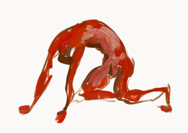 Dessin intitulée "Dancer 6" par Margarita Simonova, Œuvre d'art originale, Gouache