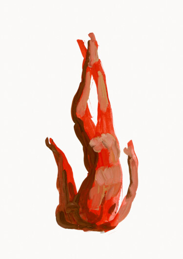 Dessin intitulée "Dancer 7" par Margarita Simonova, Œuvre d'art originale, Gouache