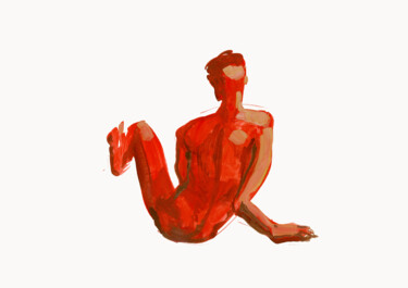 Dibujo titulada "Dancer 8" por Margarita Simonova, Obra de arte original, Gouache