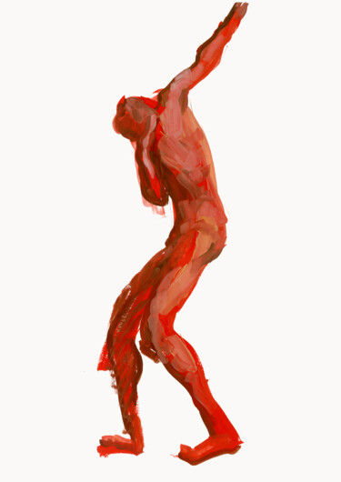 Dibujo titulada "Dancer 10" por Margarita Simonova, Obra de arte original, Gouache
