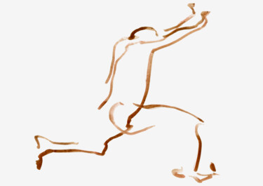 Dessin intitulée "Dancer 13" par Margarita Simonova, Œuvre d'art originale, Gouache