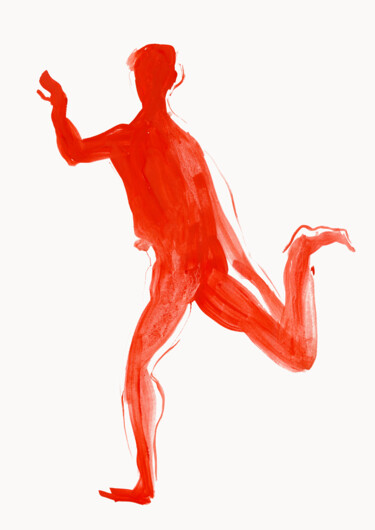 Drawing titled "Dancer 14" by Margarita Simonova, Original Artwork, Gouache