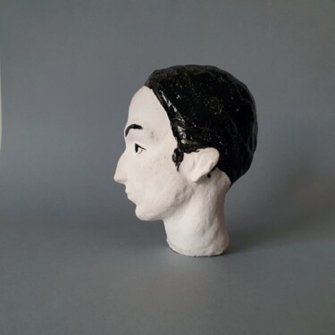 Sculpture titled "Portrait" by Margarita Simonova, Original Artwork, Ceramics