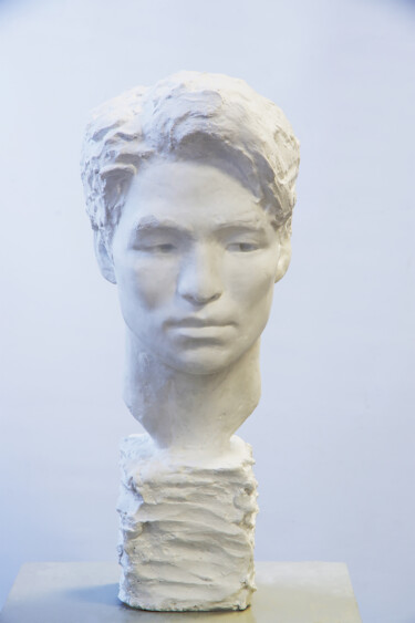 Sculpture titled "Chingis" by Margarita Simonova, Original Artwork, Plaster