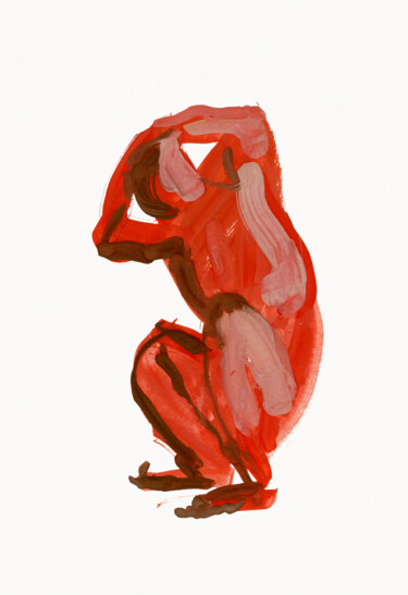 Dessin intitulée "Dancer 16" par Margarita Simonova, Œuvre d'art originale, Gouache