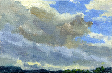 Malerei mit dem Titel "An impending cloud" von Margarita Simonova, Original-Kunstwerk, Öl