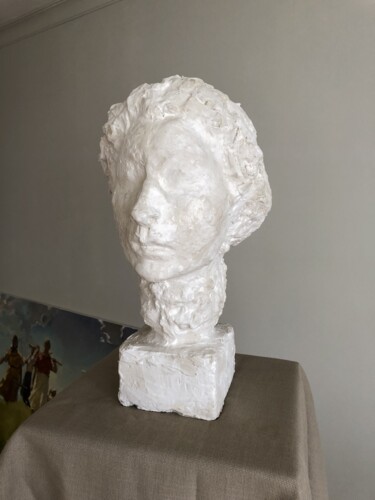 Sculpture titled "Sculptural portrait…" by Margarita Simonova, Original Artwork, Plaster
