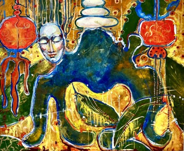 Картина под названием "Universe" - Margarita Smirnova Kvintessa, Подлинное произведение искусства, Масло
