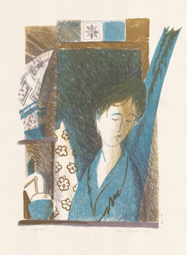 Incisioni, stampe intitolato "In the bathroom: Mo…" da Margarita Suliaeva, Opera d'arte originale, Litografia