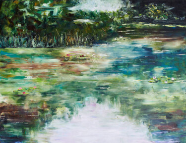 Pintura intitulada "Le Reflet" por Margarita Vargas, Obras de arte originais, Óleo