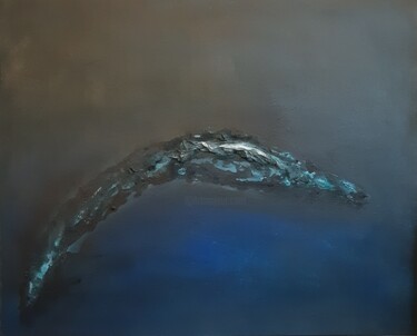 Painting titled "Blue" by Margaux Vurpas, Original Artwork, Acrylic Mounted on Wood Stretcher frame