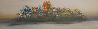 Painting titled "Fleurs" by Margaux Vurpas, Original Artwork, Acrylic Mounted on Wood Stretcher frame