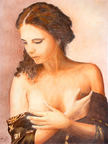 Ζωγραφική με τίτλο "jeunesse.jpg" από Margherita Cavassa, Αυθεντικά έργα τέχνης, Ακουαρέλα